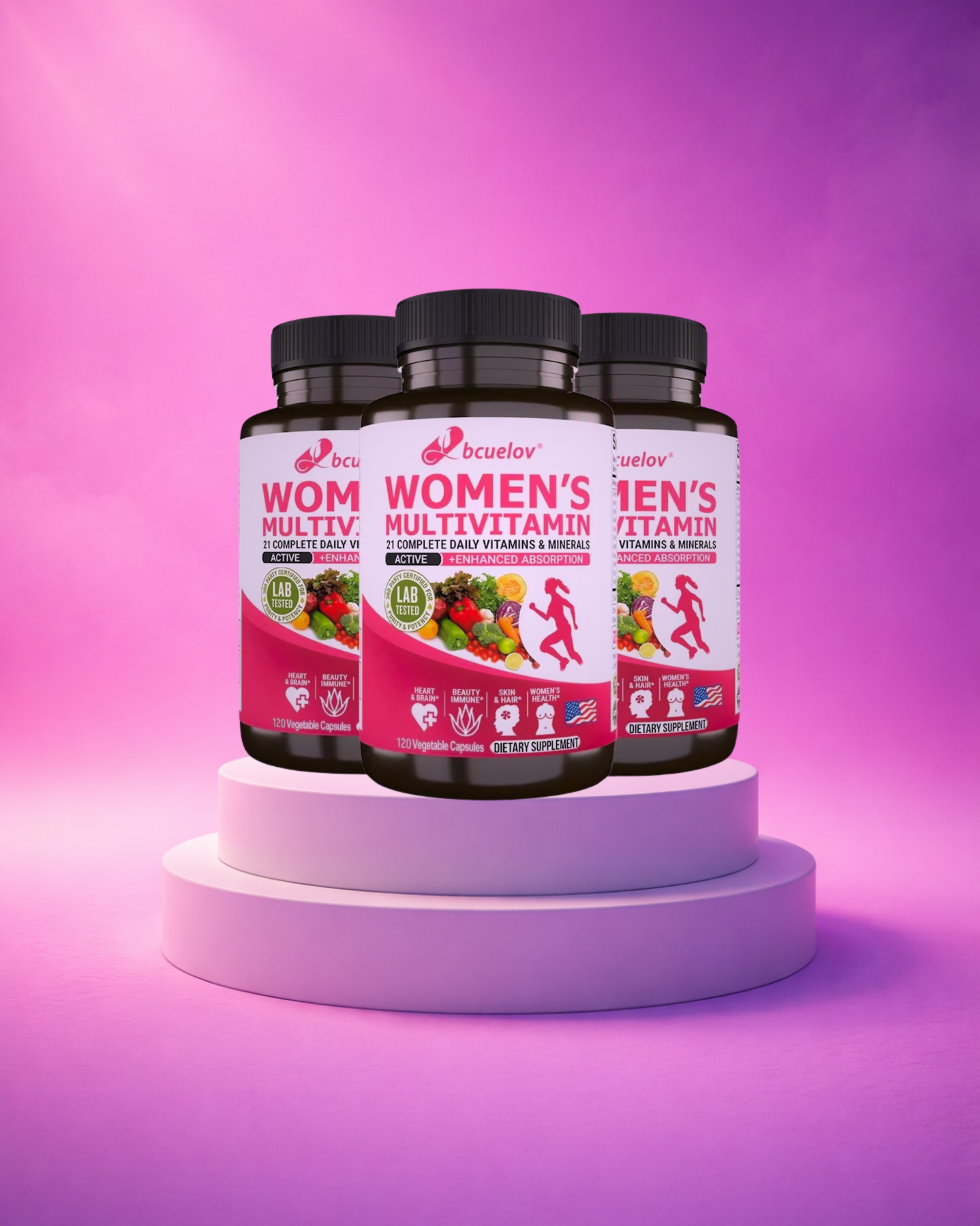 Women's Multivitamin Multimineral Supplement - Magnesium Biotin Calcium Zinc Selenium - Supports Joints Skin Nails