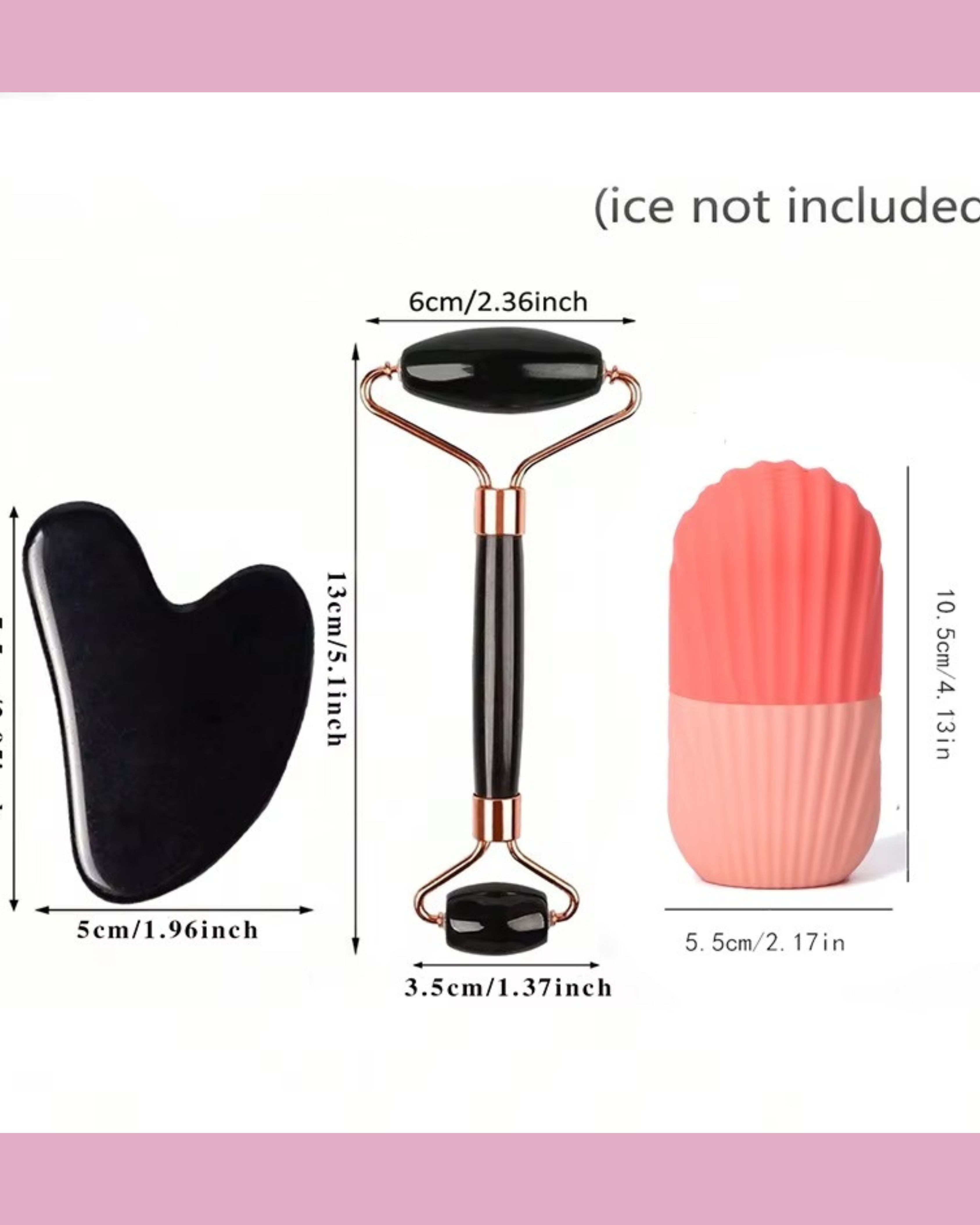 Ice Roller Set,Facial Roller GuaSha FaceTool Set,Face Massage Roller Lifting Contouring
