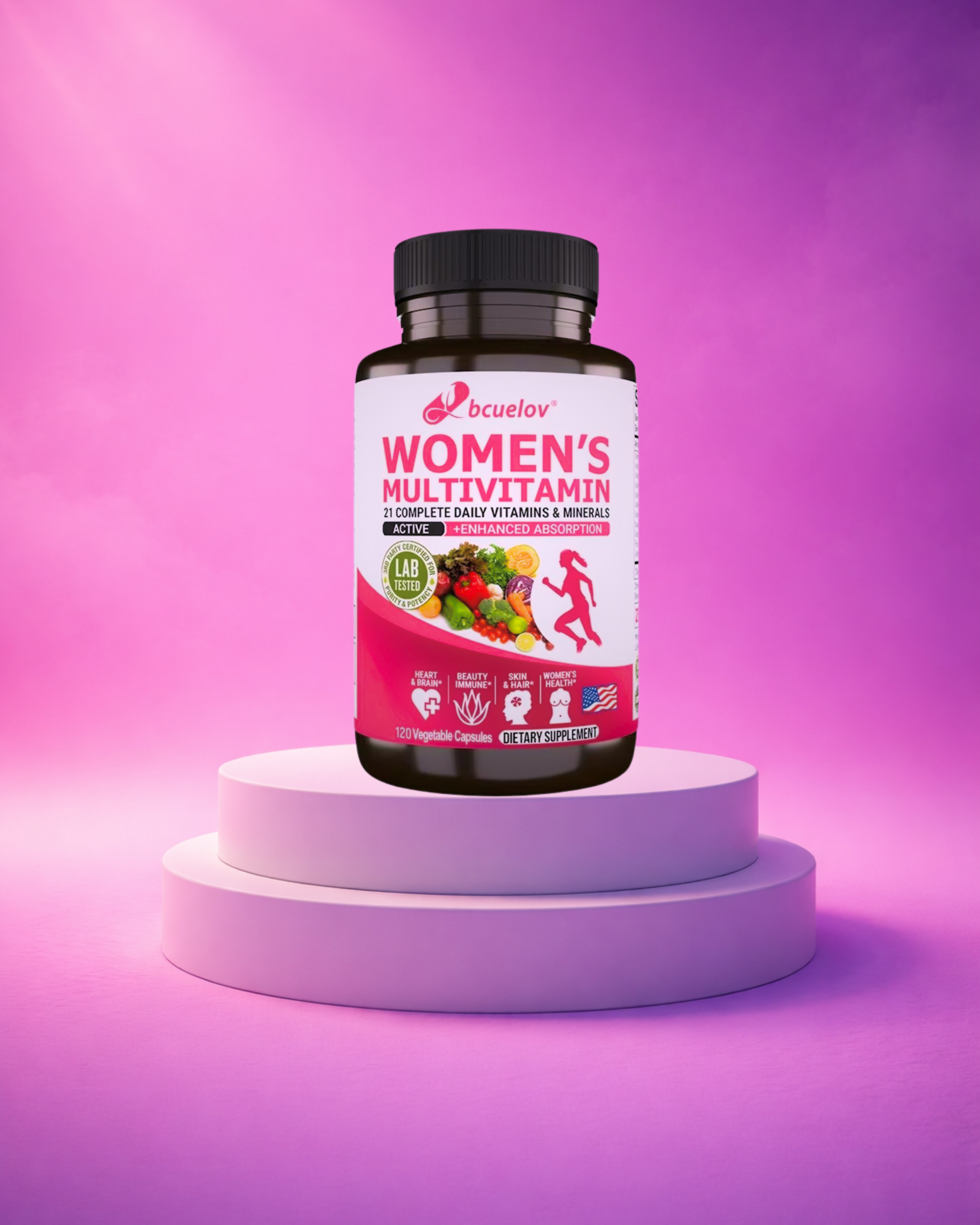 Women's Multivitamin Multimineral Supplement - Magnesium Biotin Calcium Zinc Selenium - Supports Joints Skin Nails