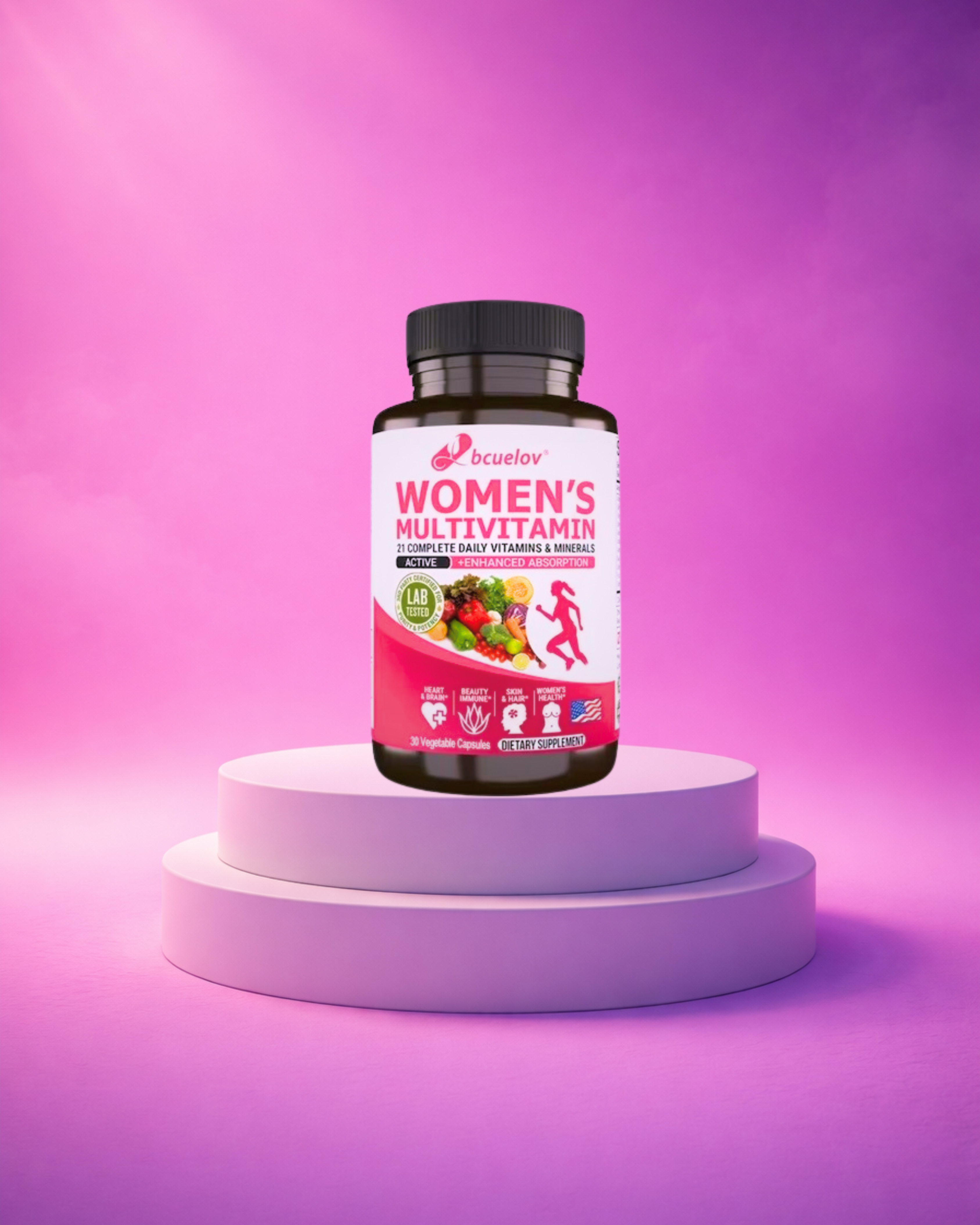 Women's Multivitamin Multimineral Supplement - Magnesium Biotin Calcium Zinc Selenium - Supports Joints Skin Nails