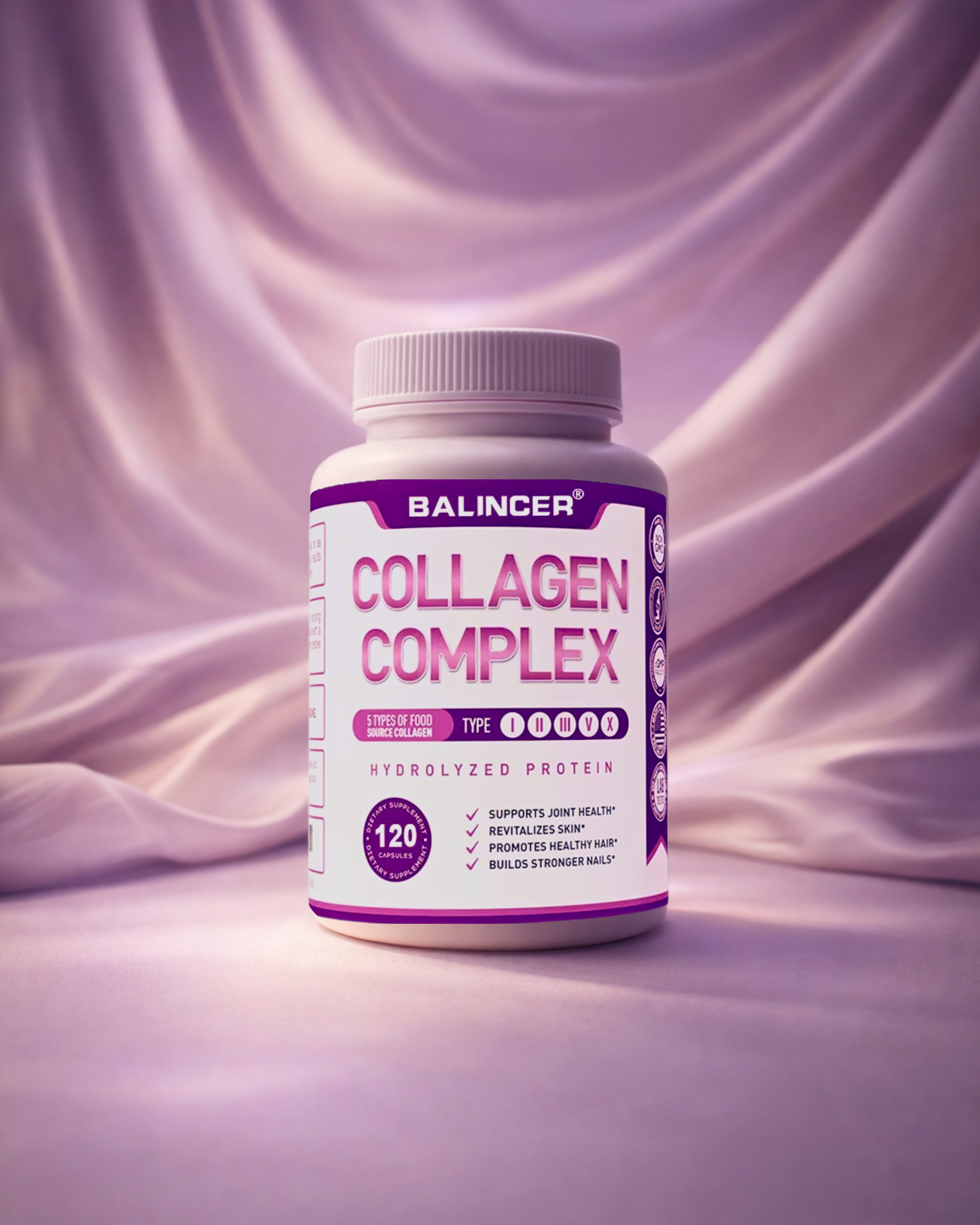 Collagen Complex Capsules – Multi-Type Collagen for Skin, Hair & Joint Support
