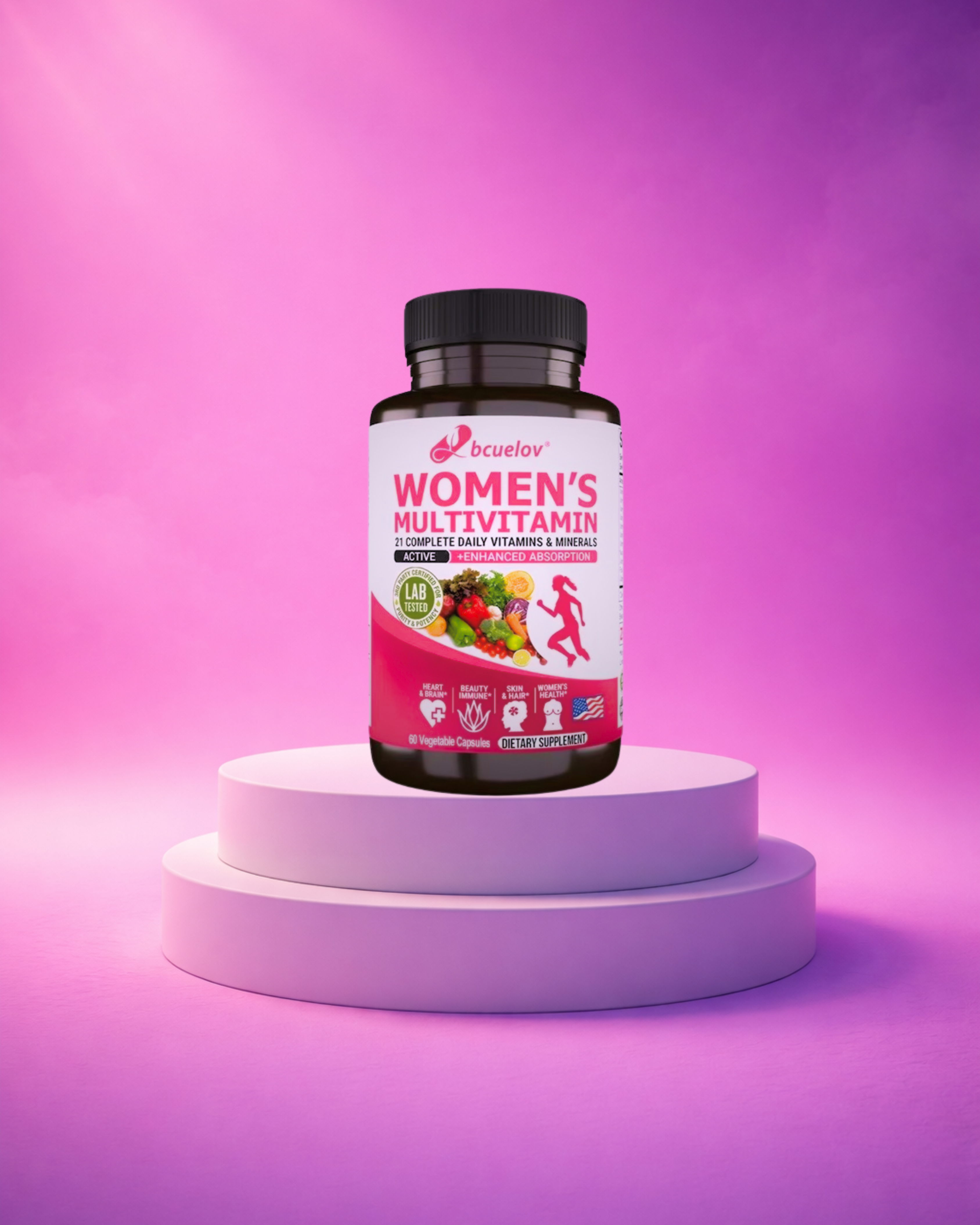 Women's Multivitamin Multimineral Supplement - Magnesium Biotin Calcium Zinc Selenium - Supports Joints Skin Nails