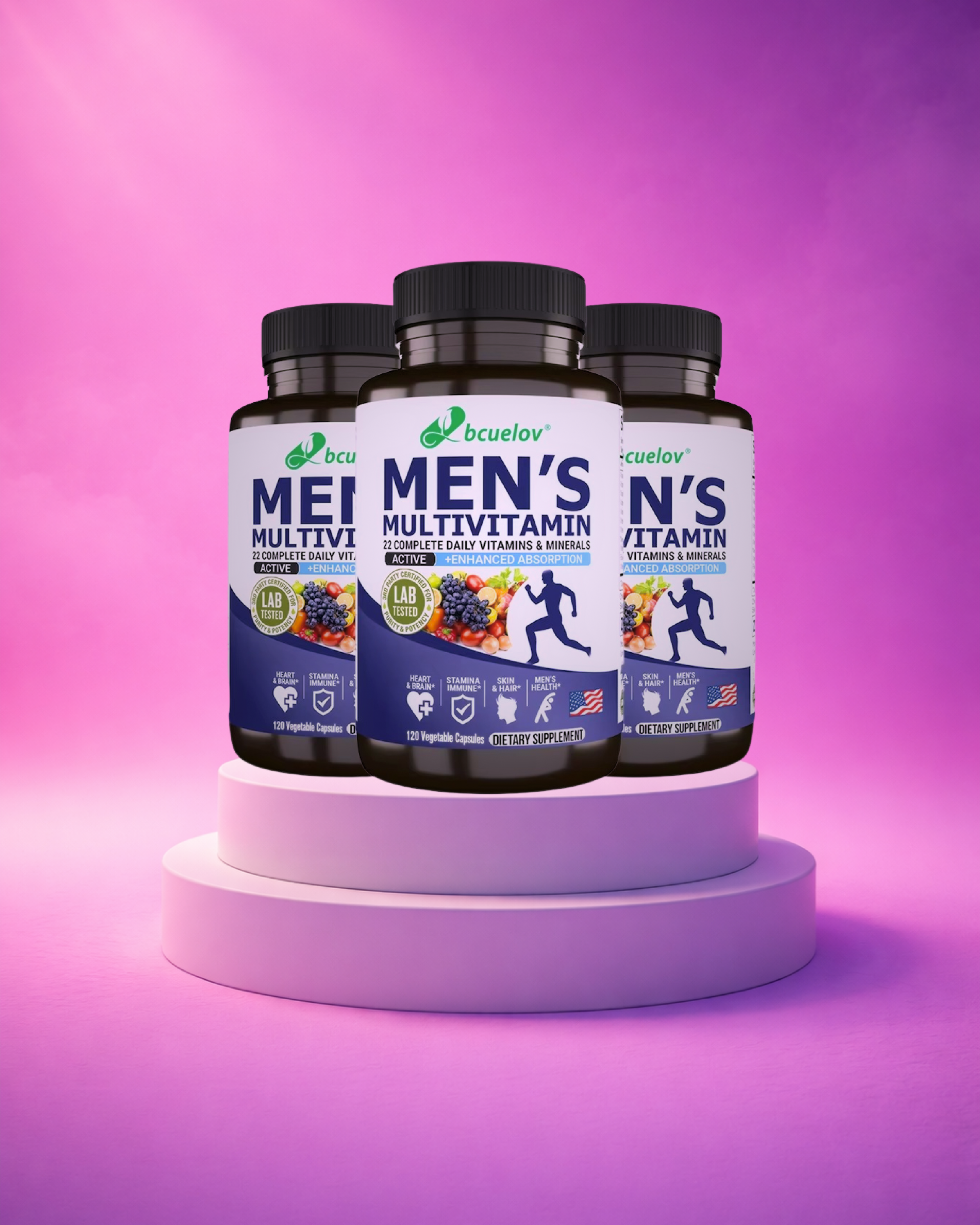 Men's Vitamin and Mineral Supplements - 26 Combinations To Support Overall Immune Health, Vegan