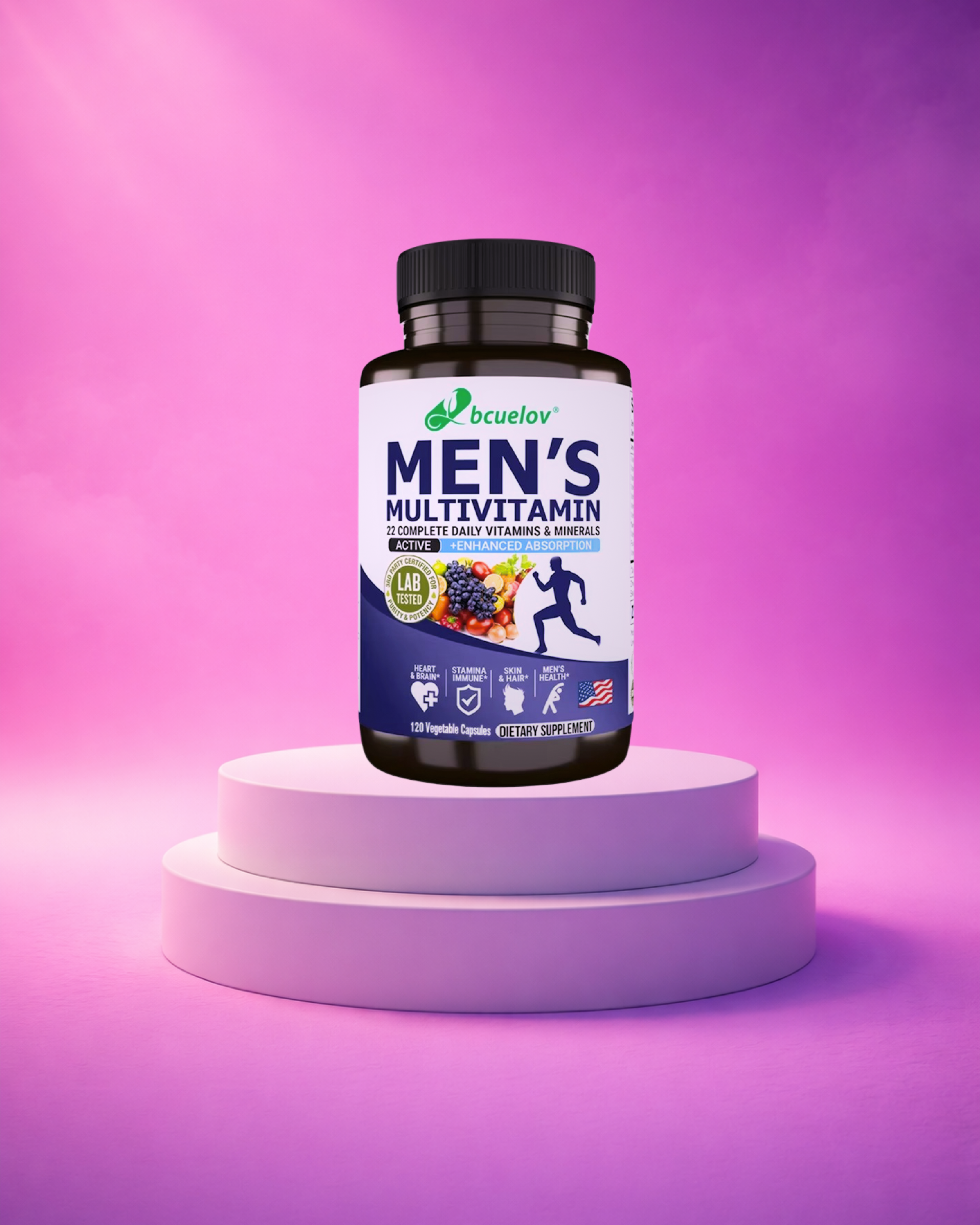 Men's Vitamin and Mineral Supplements - 26 Combinations To Support Overall Immune Health, Vegan