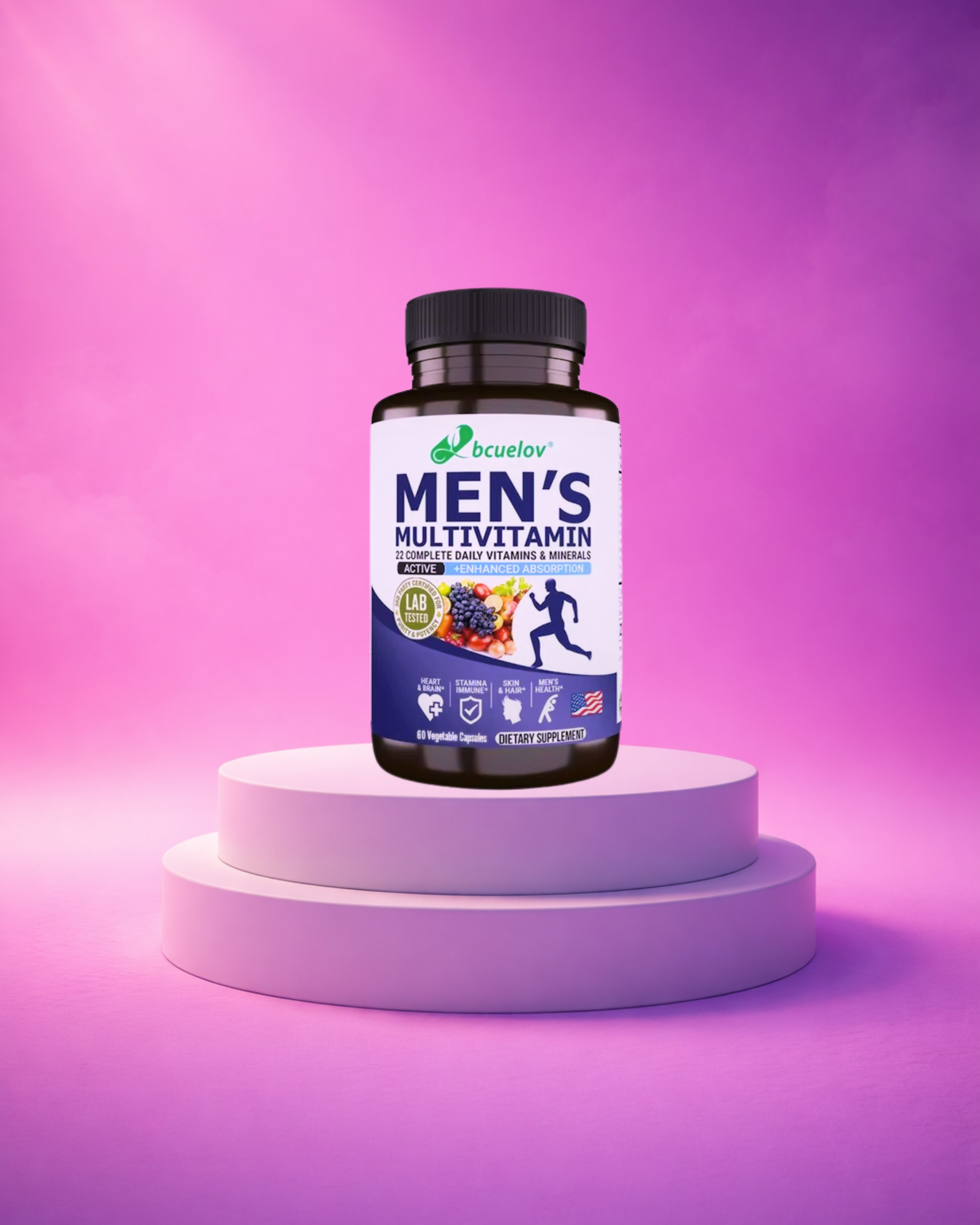 Men's Vitamin and Mineral Supplements - 26 Combinations To Support Overall Immune Health, Vegan