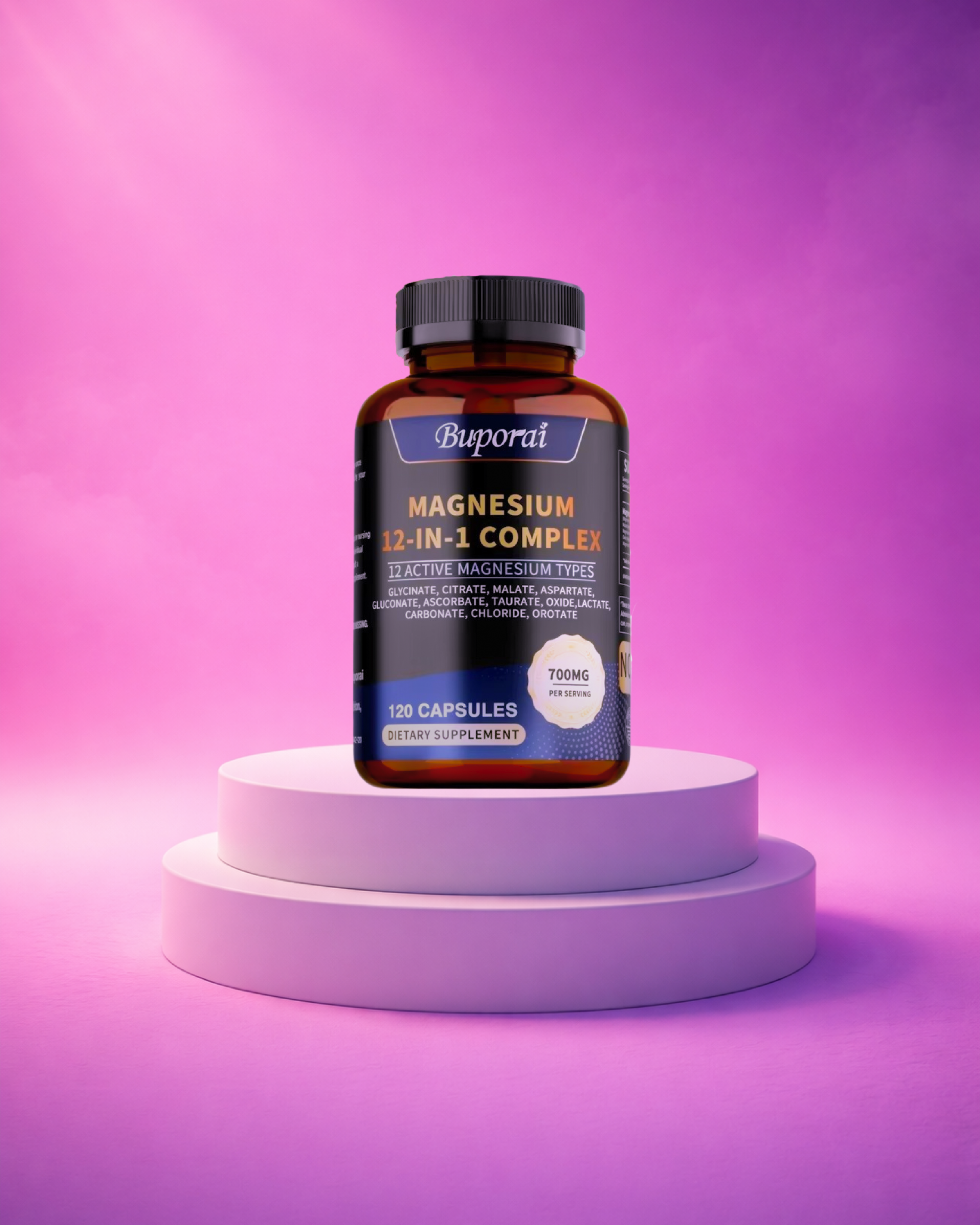 Magnesium Complex - Bone & Heart Health Supplement, Glycine, Citrate - 120pcs