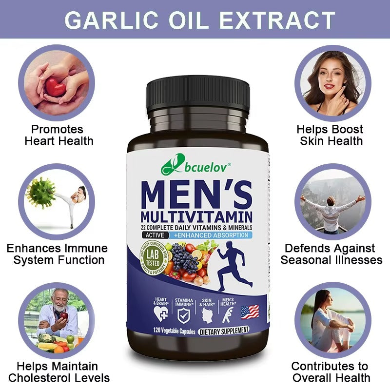 Men's Vitamin and Mineral Supplements - 26 Combinations To Support Overall Immune Health, Vegan