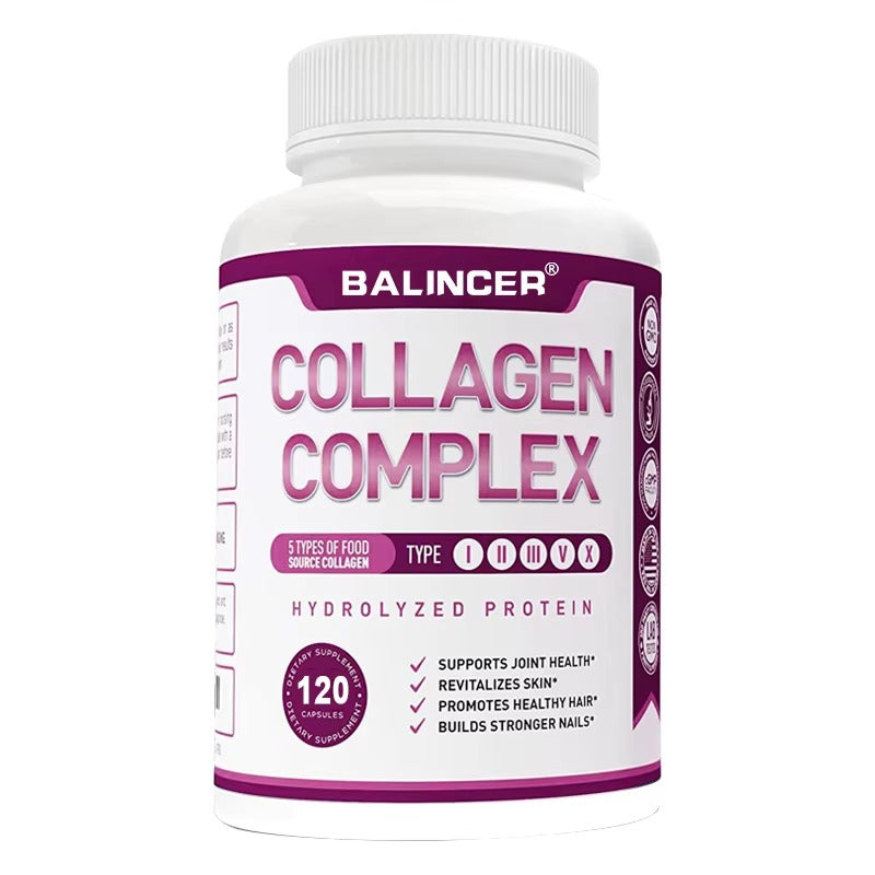 Collagen Complex Capsules – Multi-Type Collagen for Skin, Hair & Joint Support